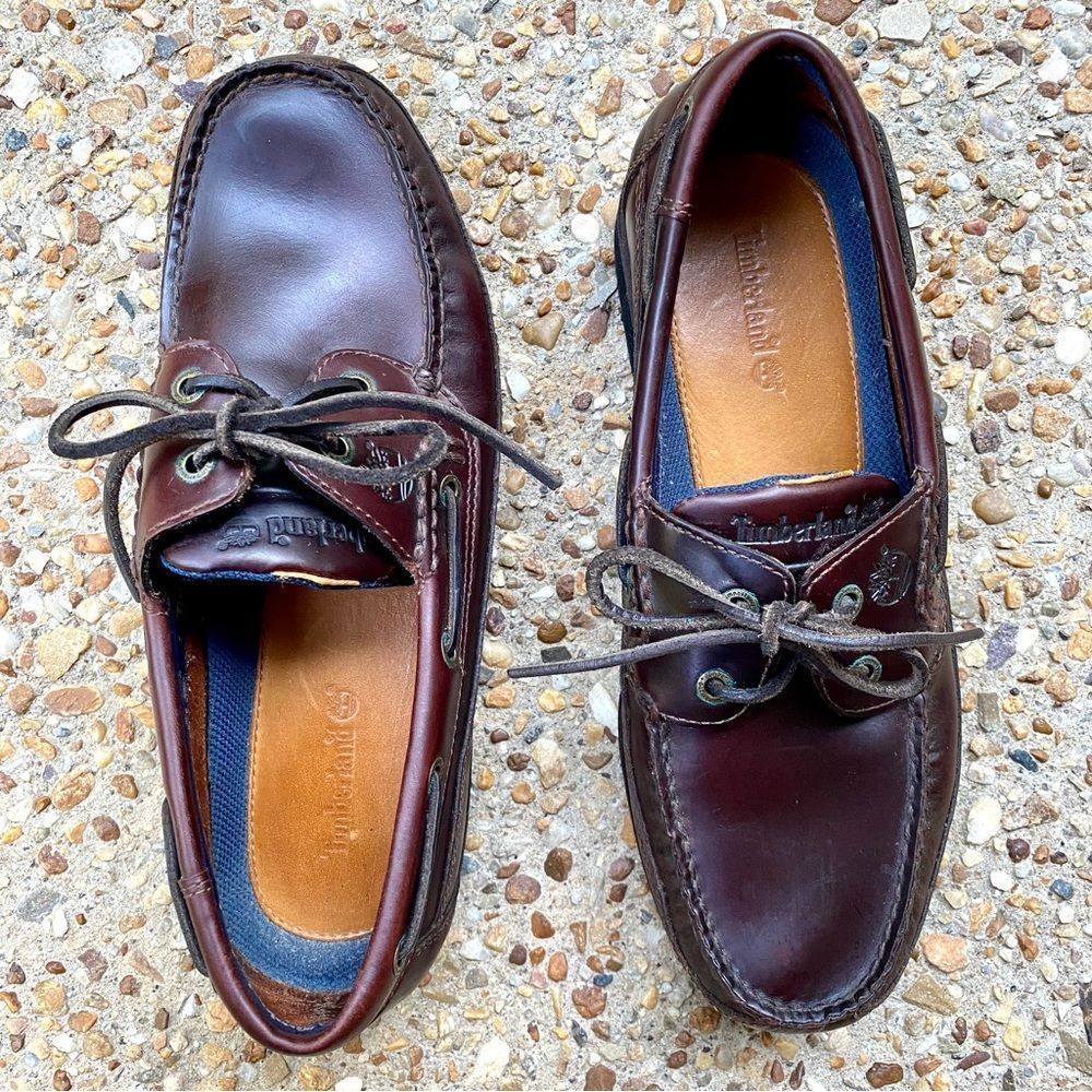 Timberland Men's Leather Deck Boat Classic Shoes Size 9.5